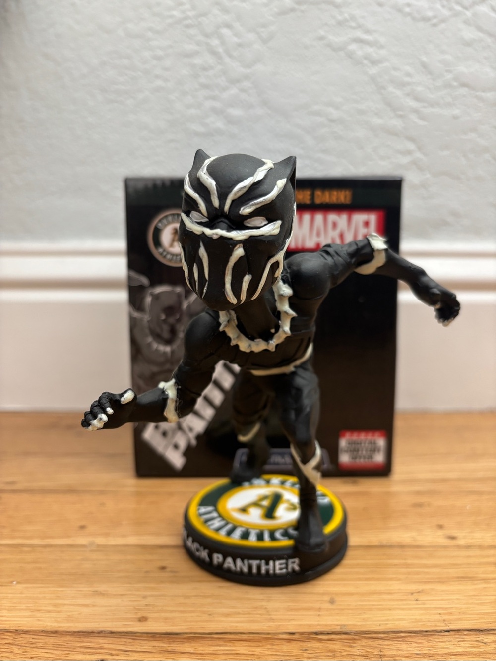 Oakland Athletics A’s Black Panther Bobblehead 2018 SGA